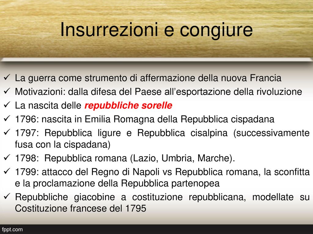 DALLA RIVOLUZIONE A NAPOLEONE Ppt Scaricare